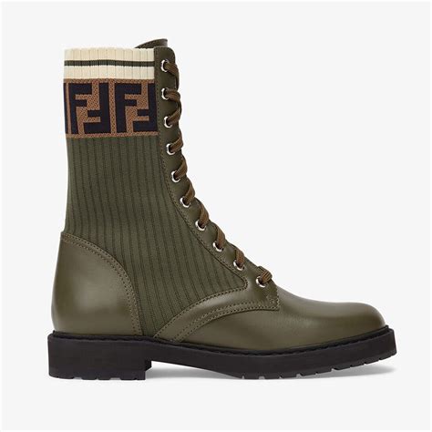 fendi rockoko biker boots|Fendi rockoko green boots.